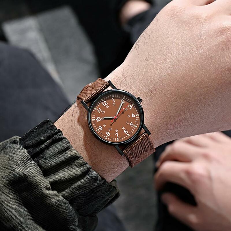 Mode Luxus Herren Quarzuhr leuchtende Zeiger Armband Nylon geflochtene Sport Armbanduhr männliche Uhr großes Zifferblatt Mann Armbanduhr