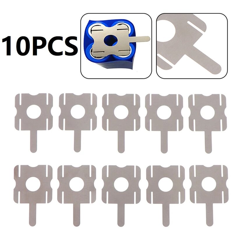 10pcs U-shaped Nickel Sheets 18650 4S Lithium Battery Pack Spot Welding Nickel    Sheet Replacements No Oxidation