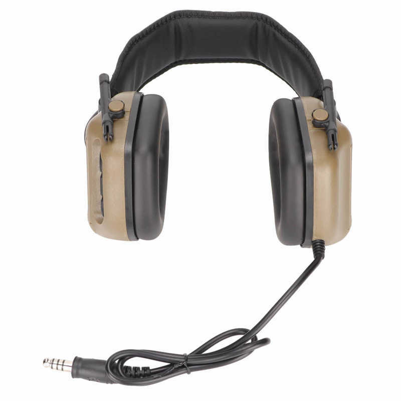 Headphone Berburu Headset Interkom Multifungsi Dapat Dilipat Dapat Ditarik dengan Mikrofon Dapat Dilepas untuk Radio Militer