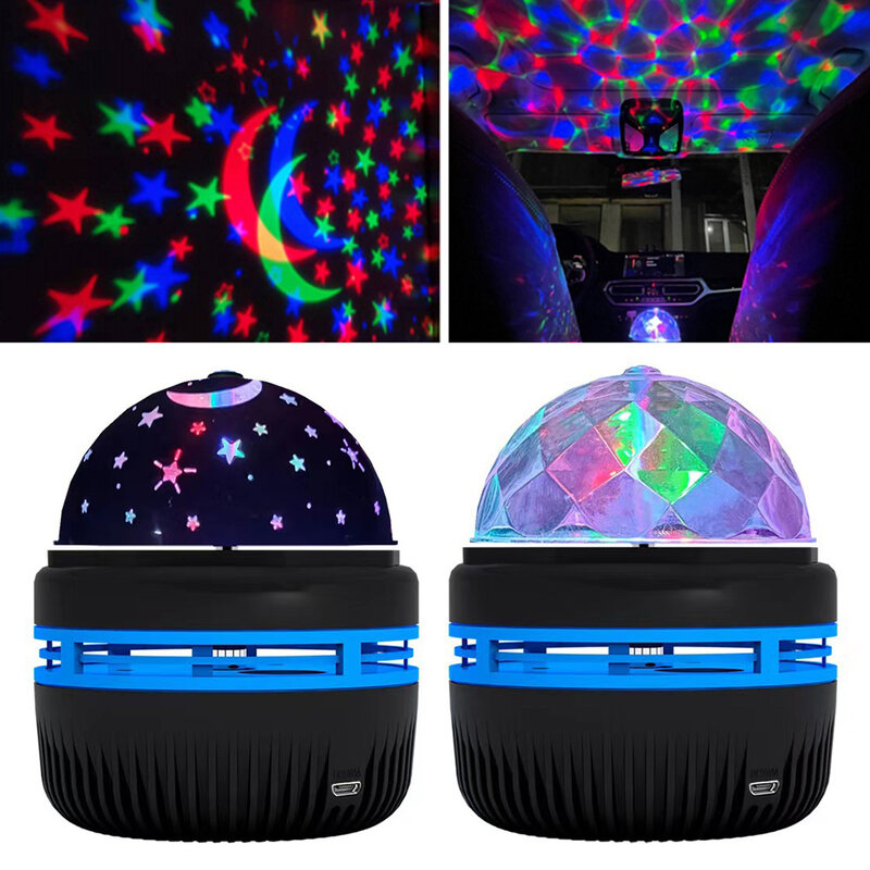 Colorido céu estrelado lâmpada do projetor, girando bola, LED Night Light, cabeceira atmosfera, decoração do quarto