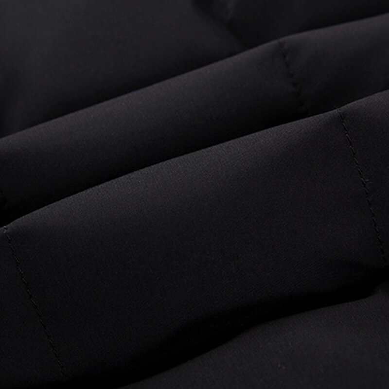 Chaqueta térmica de longitud media para hombre, chaqueta cálida de invierno con diseño de sombrero, estilo informal, algodón grueso, doble experiencia