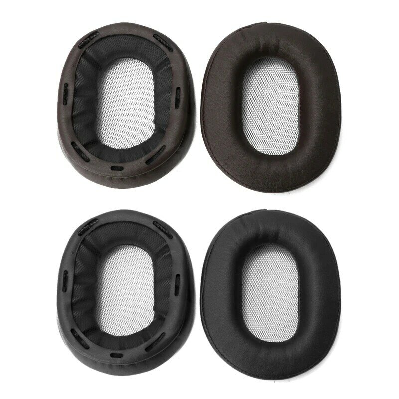 Almohadillas repuesto para oreja espuma cuero cojines para MDR-1R MK2 1RBT 1ADAC MDR-1A, cómodos llevar