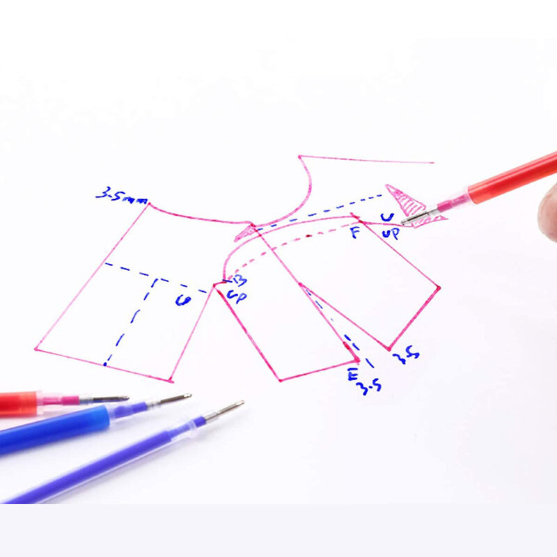 40 قطعة قضيب قلم تعليم على الأنسجة الخياطة الحرارة h2able1.0mm القلم الملء القماش والجلود علامة ارتفاع درجة الحرارة تختفي أداة