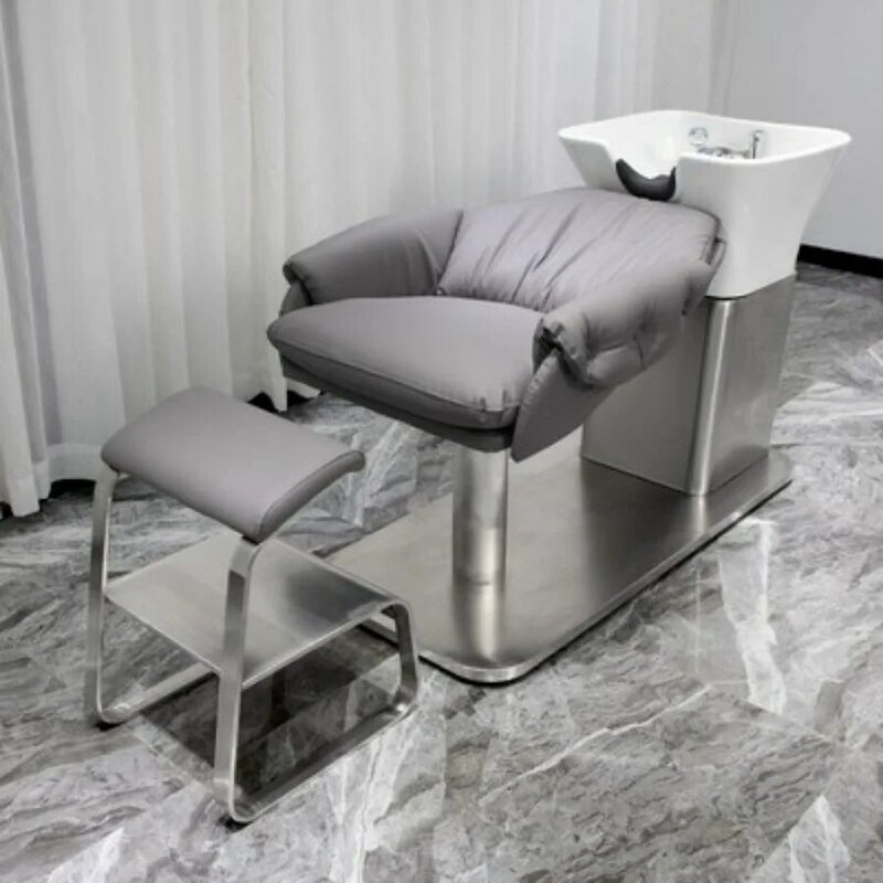 Relaxing Shampoo Chair Wash Hair Salon Spa Reclining Stylist Luxury Shampoo Chair Basin Mobile Potable Relaxing Cadeira Head Spa