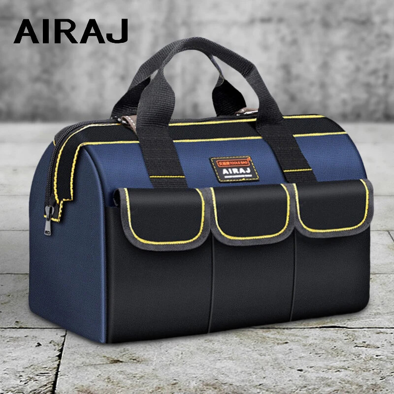 AIRAJ-Bolsa de herramientas multifuncional, bolsa eléctrica de tela Oxford, impermeable y resistente al desgaste, gran capacidad de almacenamiento