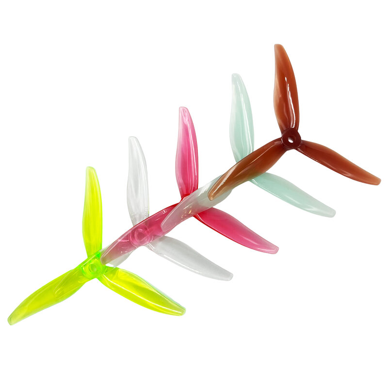 24pcs/12 pairs Gemfan 51366 5inch 3 Blade/Tri-Blade Propeller Props FPV Brushless motor For FPV Racing Drone 5 Colors 51466