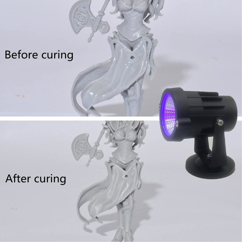 Światło utwardzające z żywicy UV do drukarki 3D SLA/DLP/LCD zestalenie żywicy światłoczułej 405nm światło UV LED z wtyczką ue usa DIY utwardzania
