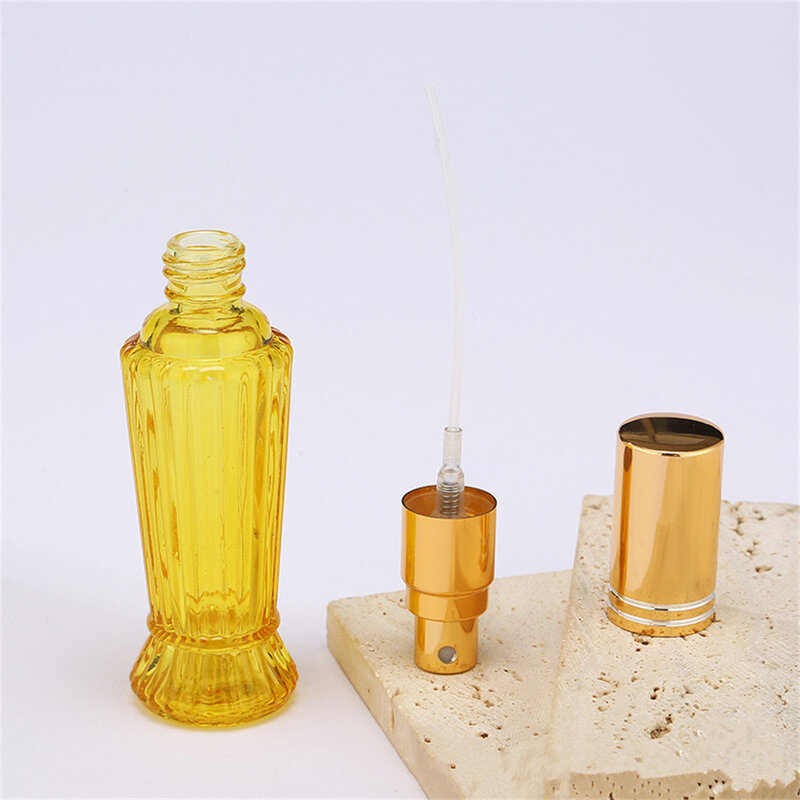 Mini distributeur de parfum en verre coloré, d'extraction portable de 15ml, pour tous les jours, pour voyage, pour liquide, cosmétique, atomiseur