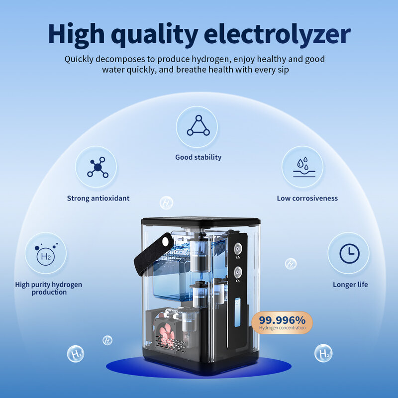 Suyzeko-máquina de inhalación de hidrógeno y oxígeno, 450ml, generador de agua, inhalador, terapia, concentador de oxígeno, ionizador de agua 2024