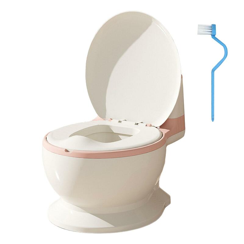 قعادة التدريب على المرحاض مع واقي الانسكاب سهلة التنظيف المرحاض واقعية قابلة للإزالة قعادة وعاء لغرفة النوم الفتيات الفتيان الأعمار 0-7