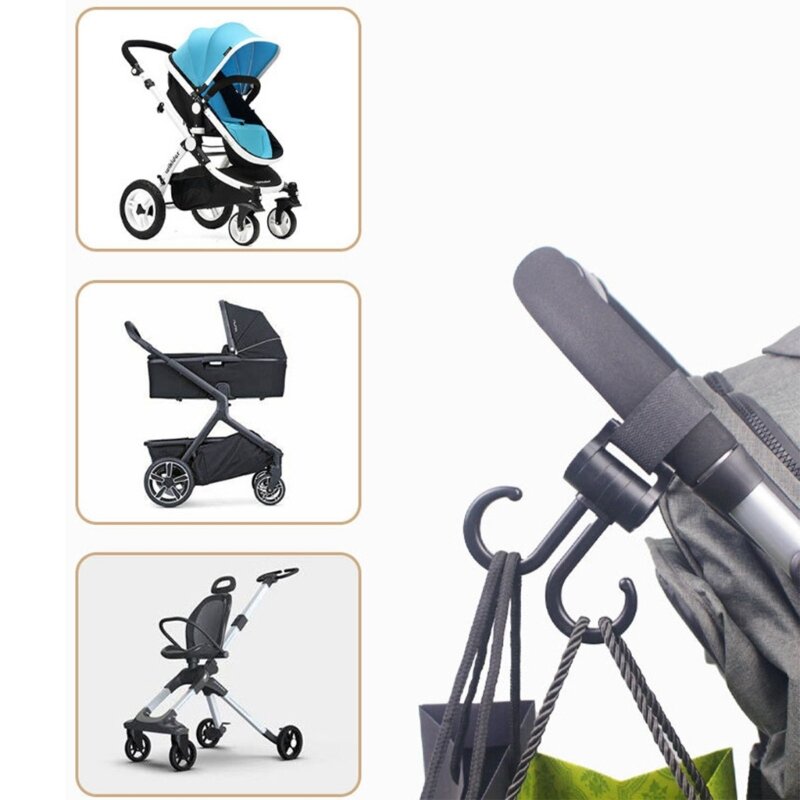 Gancho para carrinho bebê, dois ganchos para carro, assento traseiro automático, para enforcamentos, saco plástico