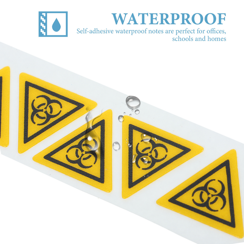 5 Pcs Laboratory Biosafety Sign Labs Caution Label Decals Stickers Infection Warning Labels Logo