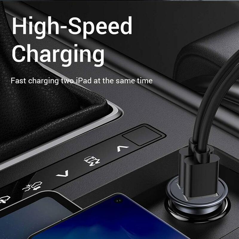 Dual Usb Car Charger 2.4A 5V 2 Port Sigarettenaansteker Usb Power Adapter Snelle Opladen Auto Telefoon Oplader Voor alle Smartphones
