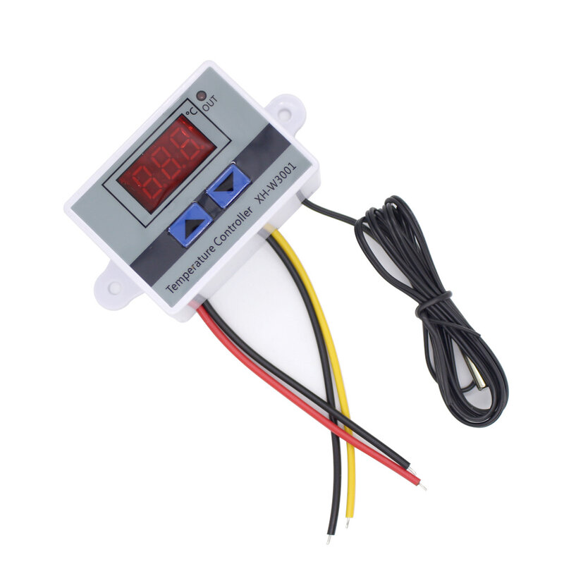 Controlador de temperatura LED digital, sensor de termostato, SONDA DE INTERRUPTOR, termómetro, 12V/24V/110V/220V, W3001