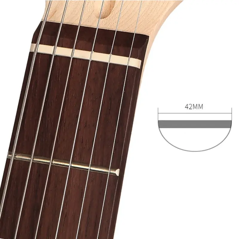 일렉트릭 기타 본 너트 액세서리, 소고기 뼈 일렉트릭 기타 너트 부품, 교체 슬롯 하이 퀄리티, 실용적인 42mm