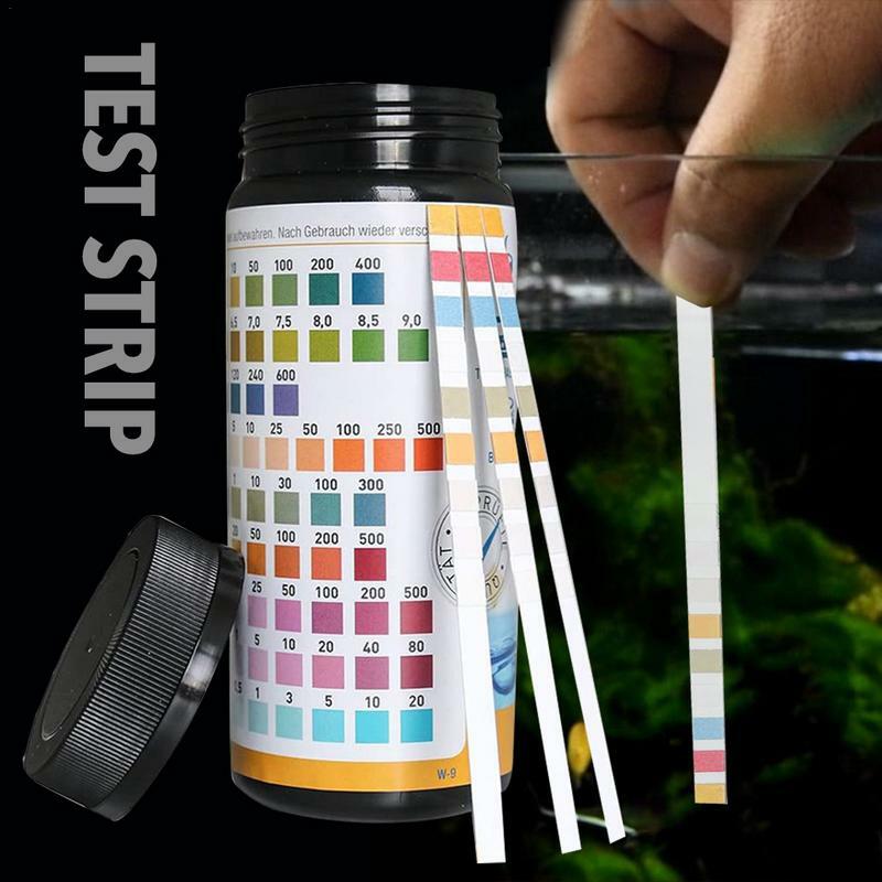 100pcs 9 IN 1 Water Quality Test Papers PH Level Total Alkalinity Testing Swimming Pool Aquarium Fish Tank Analyzing Test Strip