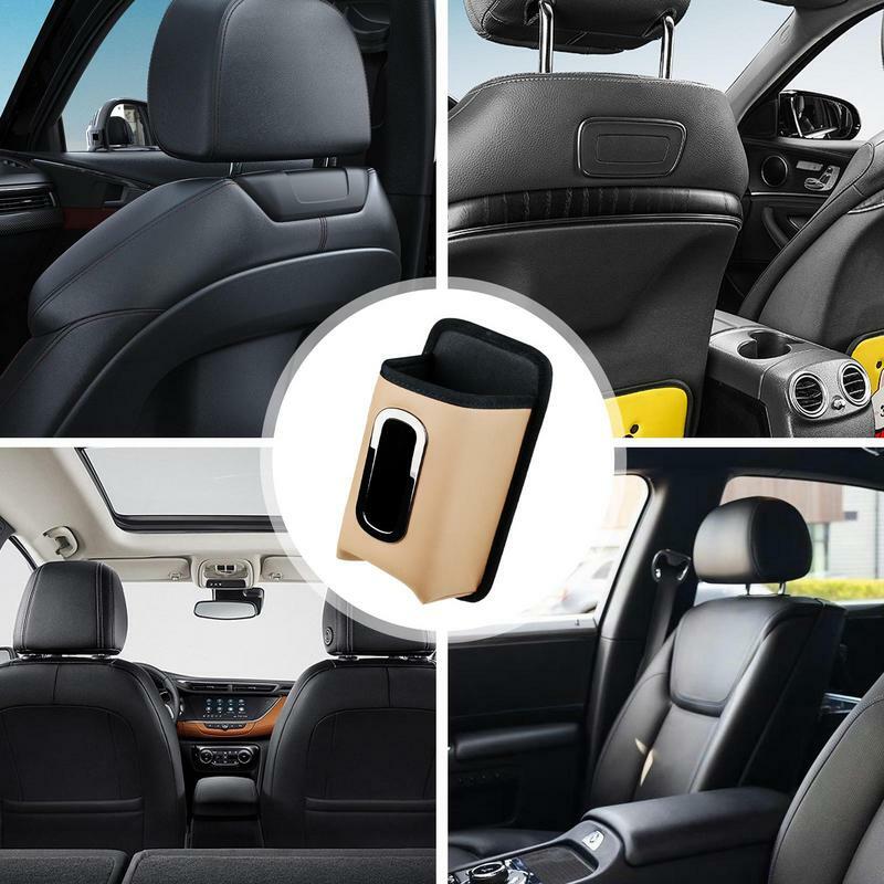 Soporte de toalla de papel para asiento trasero de coche, bolsa de almacenamiento lateral, accesorios interiores de coche, bolsa de botella de agua para camión, viaje automático
