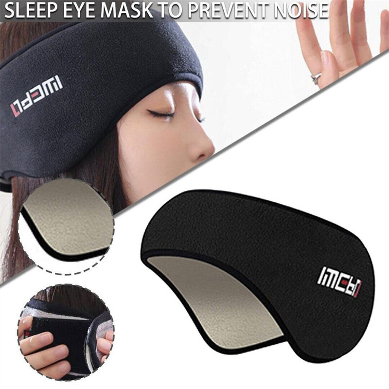 2-in-1 Schattierung schlafende Augen maske Ohren schützer Männer Frauen Winter Samt warme Schall dämmung Geräusch reduzierung Schlafs chutz maske