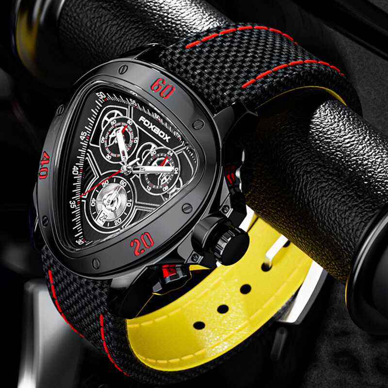 LIGE-Men's Big Dial Chronograph Quartz Watch, Relógios Esportivos, Militar Masculino Relógio de Pulso, Relógio, Nylon, Top Brand