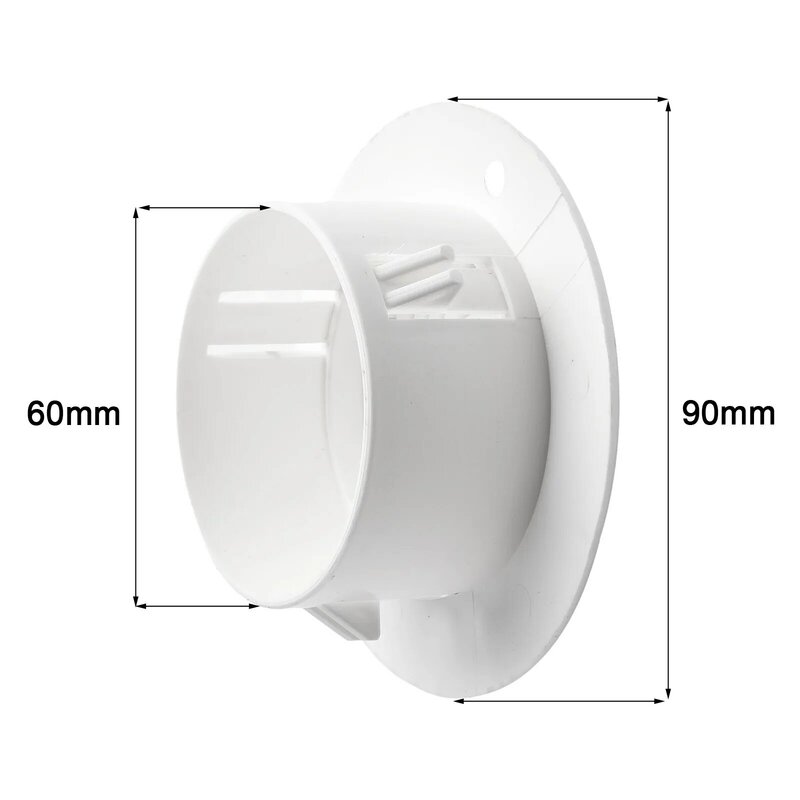 Ventilation Parts Grille Cover Universal Wall Hole Decor White 40mm-100mm Air Vent Grille Parts Non-toxic Plastic
