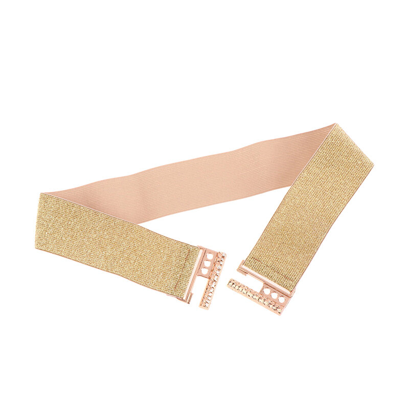 1PCS Gold Belt Women Decorative Belt Elastic Elastic Wide Waist Seal Down Jacket Sweater With Skirt Belt Versatile Skirt Belt