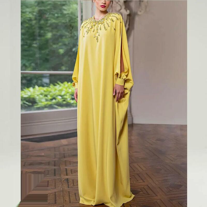 Koendye O-Neck Ballkleid boden lang mit vollen Ärmeln Abend Sommer elegantes Party kleid für Frauen 2024 Daudi Saudi-Arabien