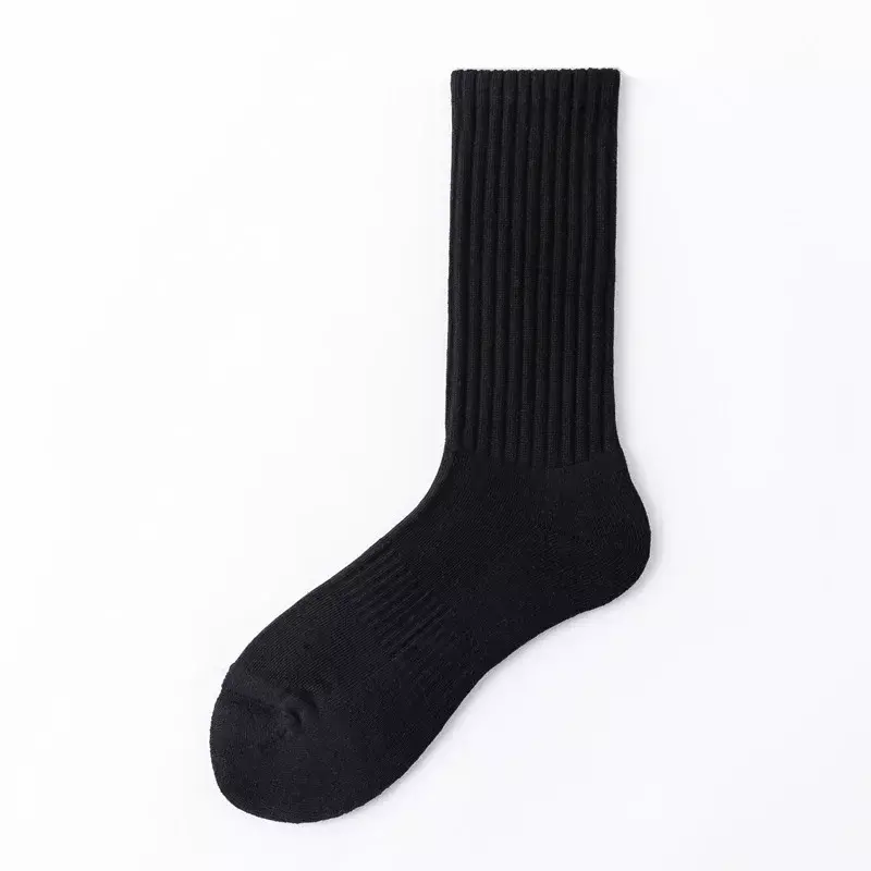 Black -and -white socks in summer thin pile of pile of cotton medium  electric heating socks