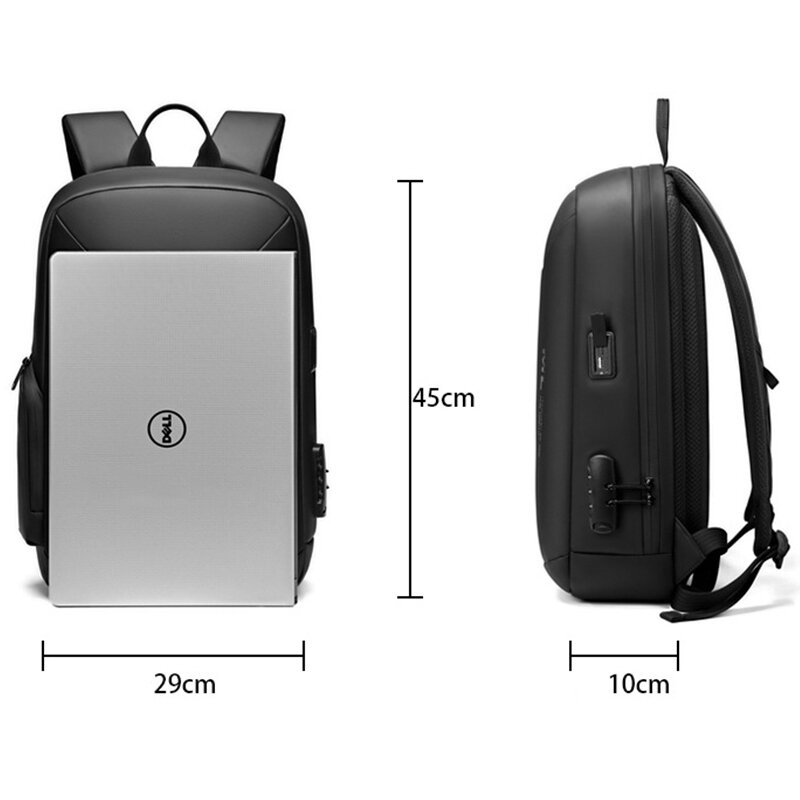 Sac à dos antivol pour ordinateur portable 15.6 pouces pour homme, sacoche USB étanche pour ordinateur portable, cartable de sport, de voyage, d'école