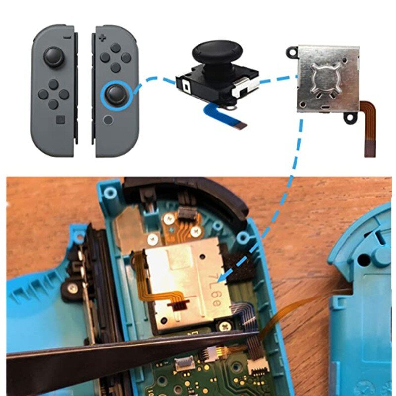 2/4/6 шт. 3D Аналоговый джойстик для Switch Lite и Switch Joy-on сменный джойстик, левый или правый аналоговый стик джойстик