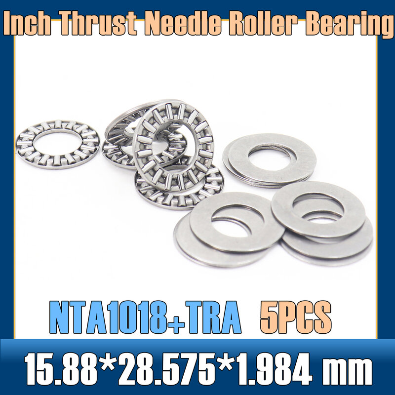 Roulement à aiguilles de butée NTA1018 + 2TRA pouces, avec deux rondelles TRA1018, roulements 15.88x28.575x1.984mm (5 pièces) TC1018