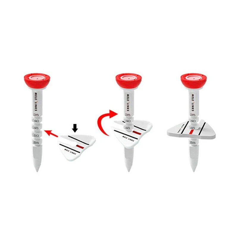 1/4Pcs Adjustable Golf Tees 4 Colors Step Down Golf Ball Holder with Aim Line for Training Exercise Compact and Portable