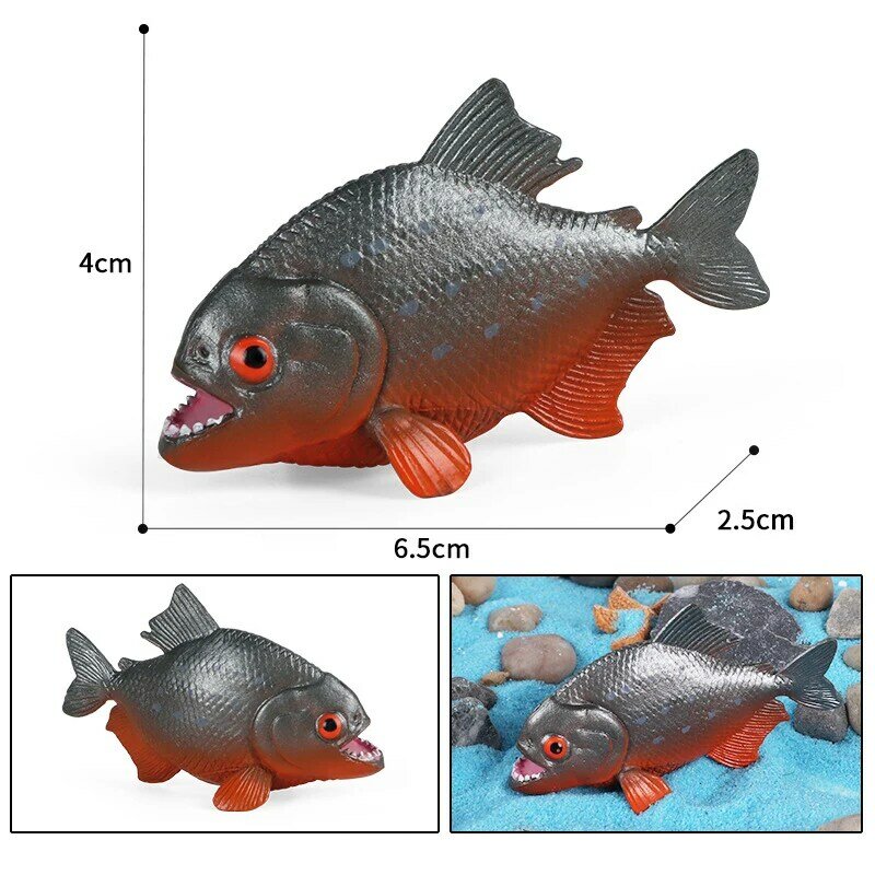 Mini estatueta animal oceânica, brinquedos da vida marinha para crianças, peixe de profundidade, modelo de lula vívida, figuras de ação, coleção infantil