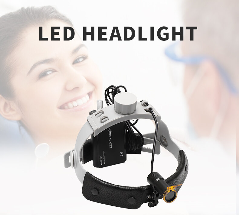 شريط رأس ضوء عدسة الأسنان LED ، مصباح أمامي لطب الأسنان ، مصباح أمامي جراحي ، جراحة