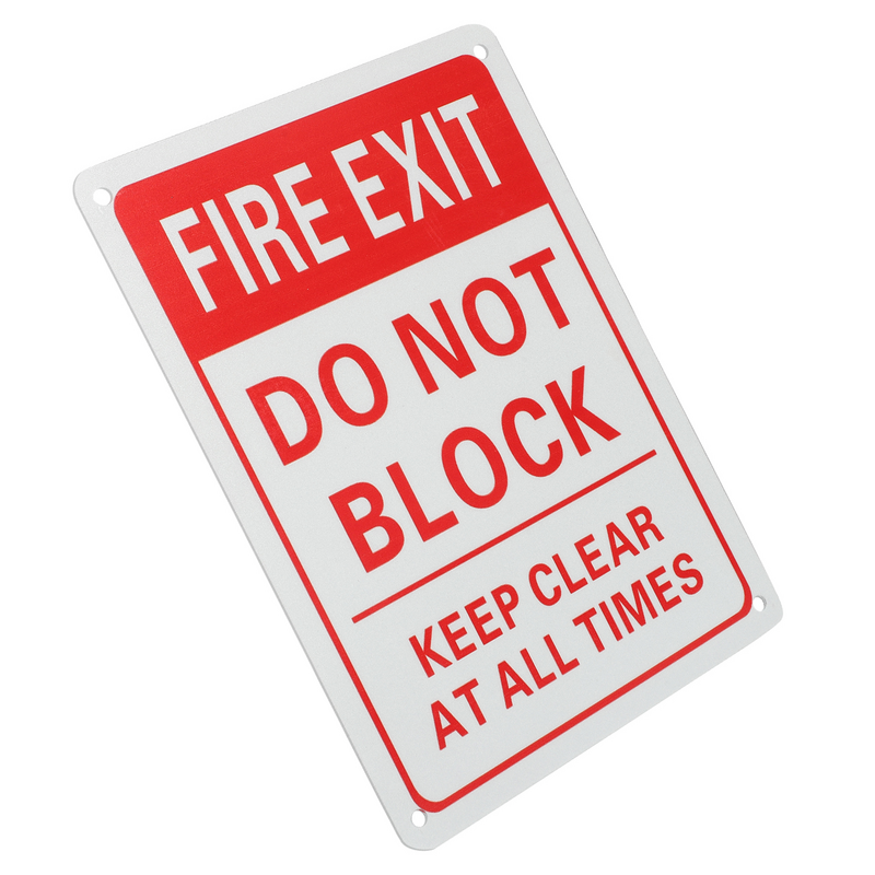 Señal de advertencia, etiqueta de advertencia, letreros de emergencia de Metal, no bloquea la aleación de aluminio, precaución para Centro Comercial