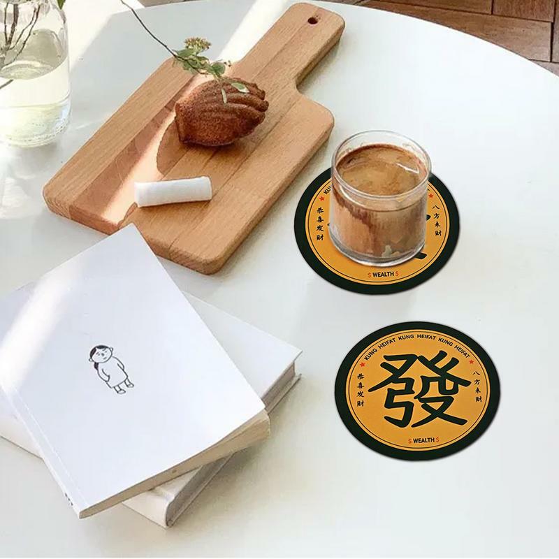 Coasters For Coffee Table Funny Cup Coaster Table Placemats Cartoon Place Mat Non-Slip Aesthetic Drink Coasters Desk Decor