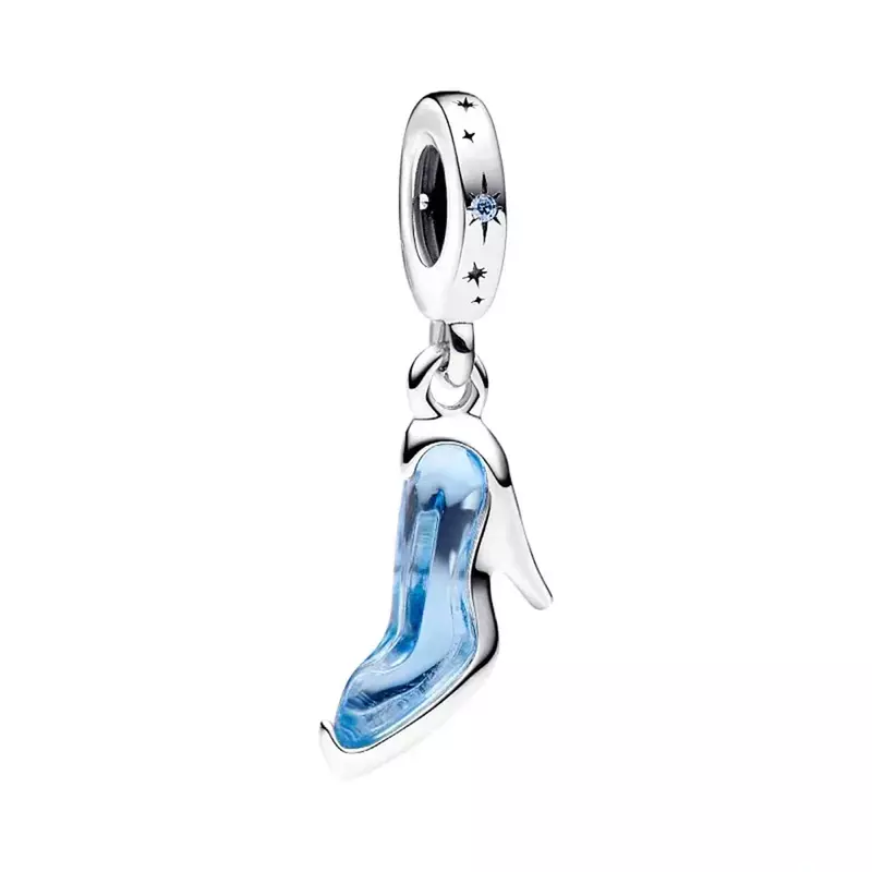 2024 Potdemie Disney Cinderella szkło Murano koraliki Charm w stylu Fit oryginalne bransoletka Pandora akcesoria DIY biżuteria kobiet fajny prezent