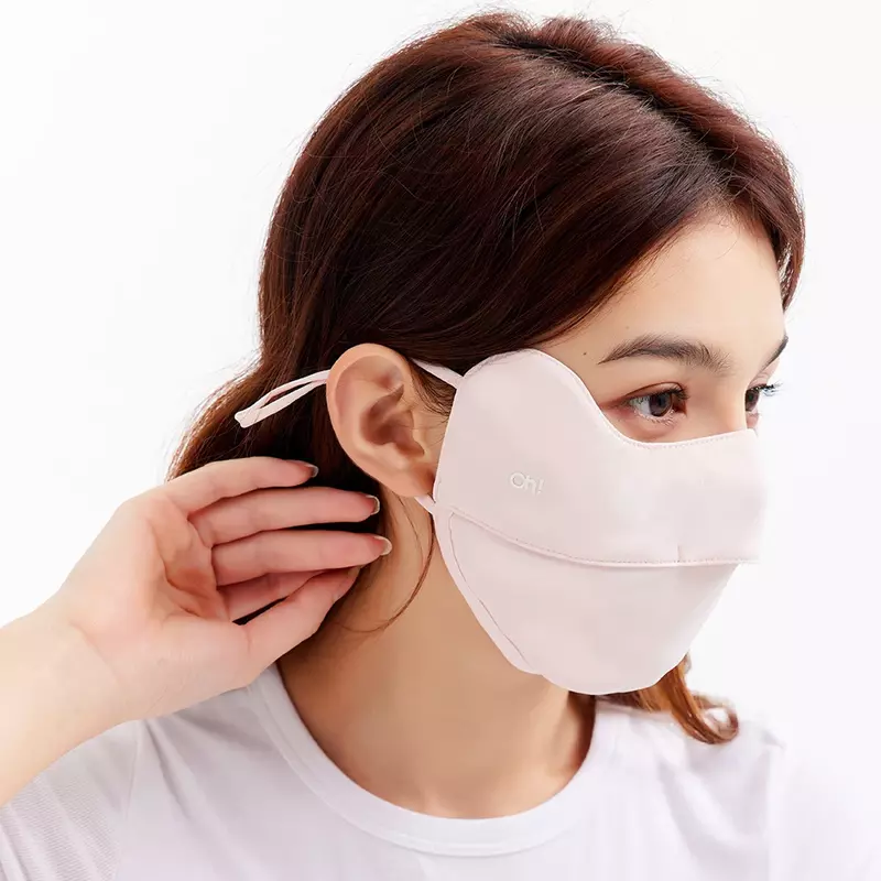 Nowa maski na twarz letnia ochrona przeciwsłoneczna przed promieniowaniem przeciwsłonecznym z szybkoschnącym otwartym nosem oddychająca tkanina chłodząca solidna osłona