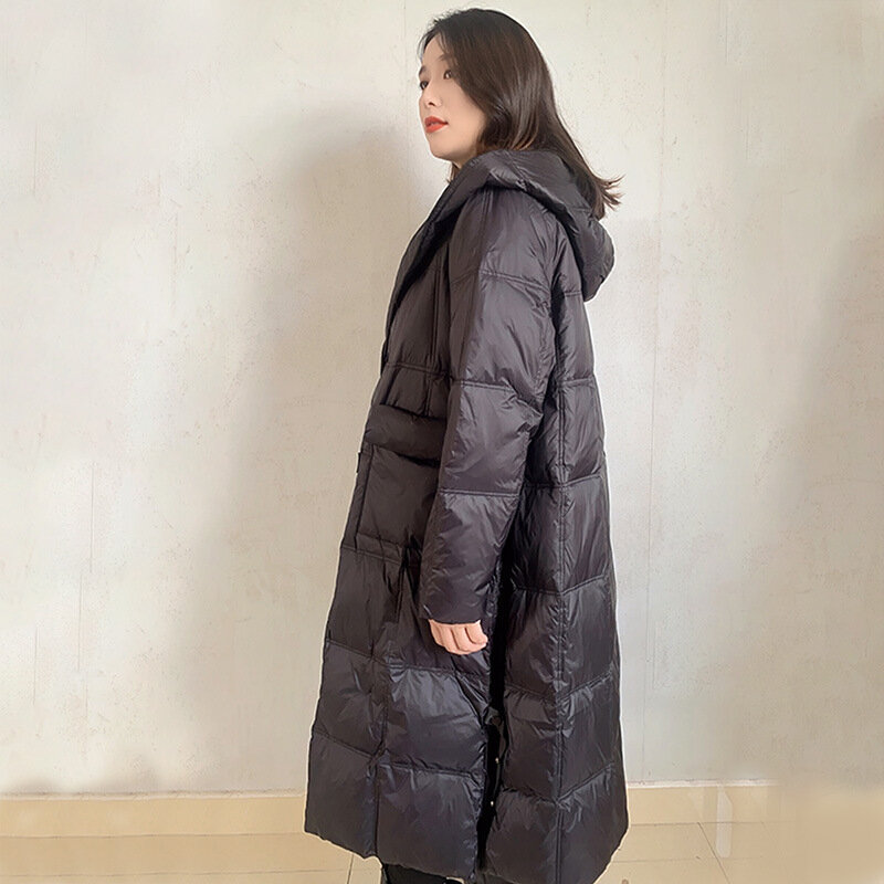 女性用長袖パーカー,厚手の白いダックダウンジャケット,暖かい冬のコート,ファッショナブル,ニューコレクション2022