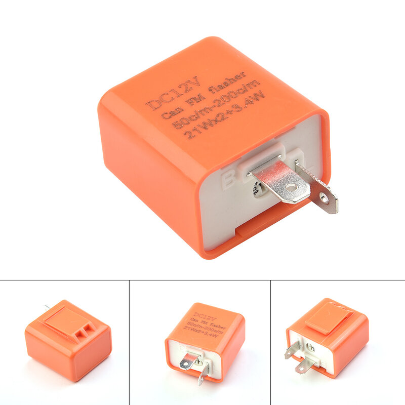 2-pinowy przekaźnik migaczy LED 12V tworzywo ABS regulowana ochrona obwodu ochrona przed przeciążeniem układ SMD wysokiej jakości