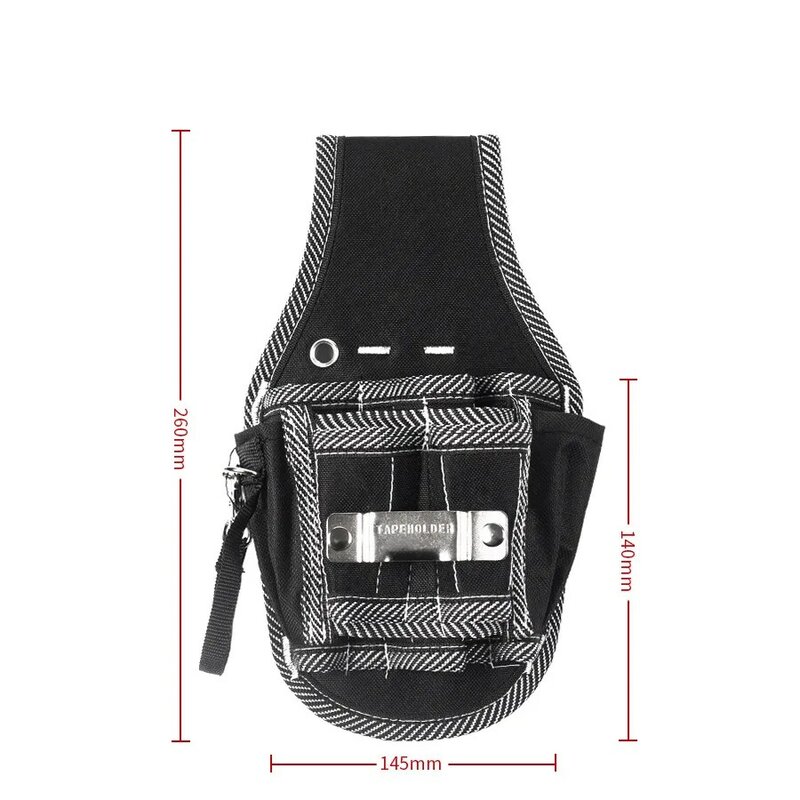 Bolsa de herramientas multifuncional para electricista, Kit de tela de nailon con cinturón y destornillador, bolsillo de almacenamiento, organizador de cintura