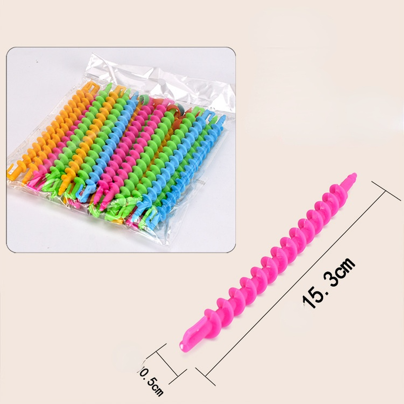 A Packet of Plastic LongStyling Barber SalonTool Hairdressing Spiral Hair Perm Rod wave formers hair roller hairroot volume clip