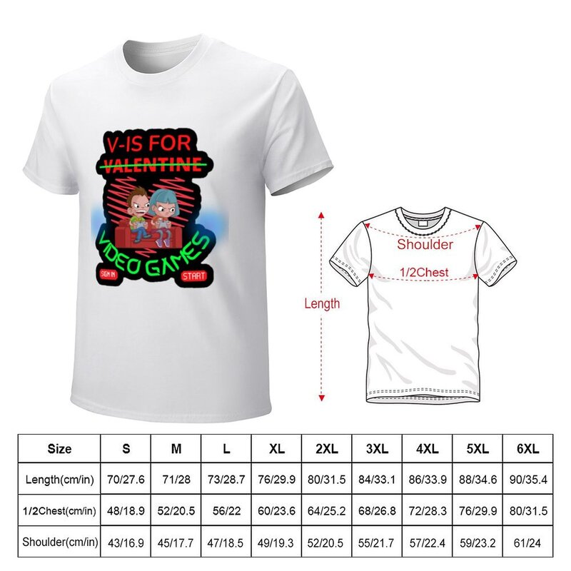 Valentijnsdag Jongens Kinderen Zoon V Is Voor Videogames T-Shirt Anime Kleding Graphics T-Shirts Voor Mannen