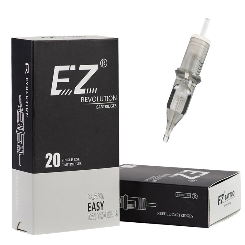 EZ Revolution Tattoo Needle Cartridge #08 Bugpin (0.25 MM) Round Liner (RL) per macchine per penne rotanti per trucco permanente