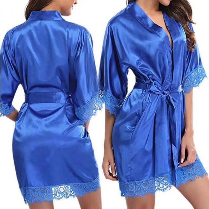Comfy Lady Pajamas Smooth Wear-resistant Soft Women Bathrobe  Cardigan Women Bathrobe for Home