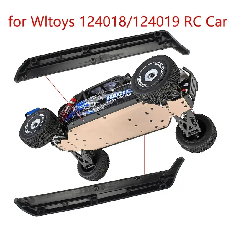 Montaje de borde inferior de coche RC para Wltoys, escala 1:12, 124018, 124019, piezas de repuesto de vehículo de Control remoto