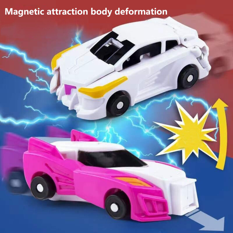 Hello Carbot seria z jednorożcem transformacja figurki modele robotów 2 w 1 jednostopniowy Model zdeformowany model samochodu zabawki dla dzieci