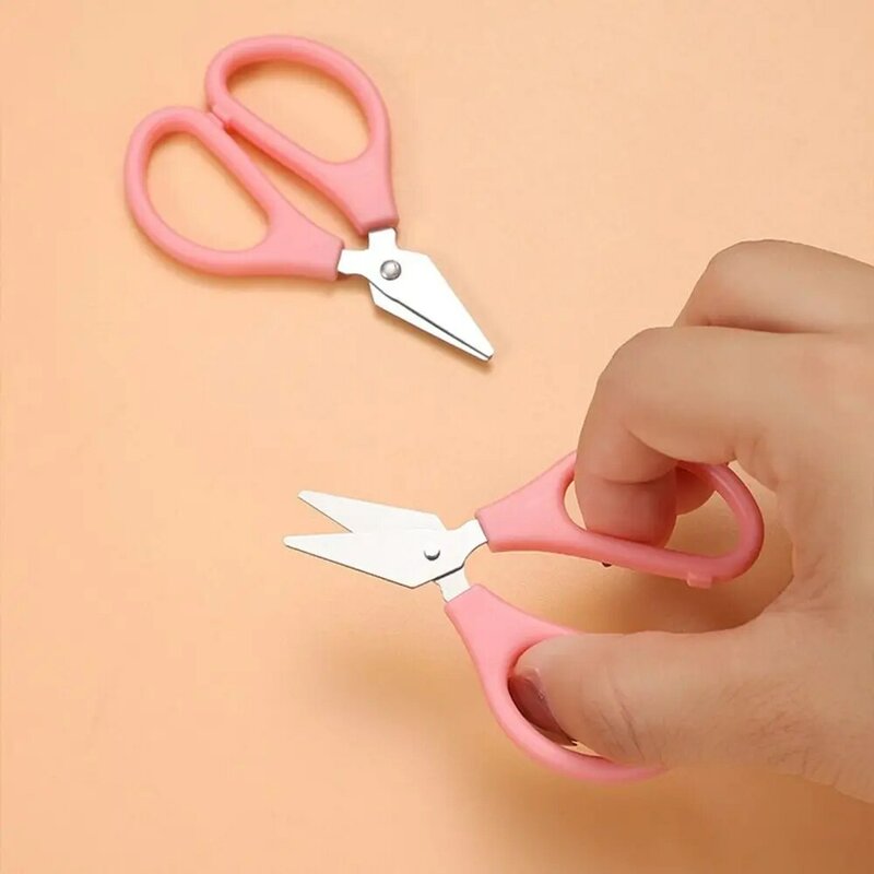 10pcs Stainless Steel Mini Scissors Handmade Tools Multifunctional Handcraft Scissor Minimalistic Candy Color
