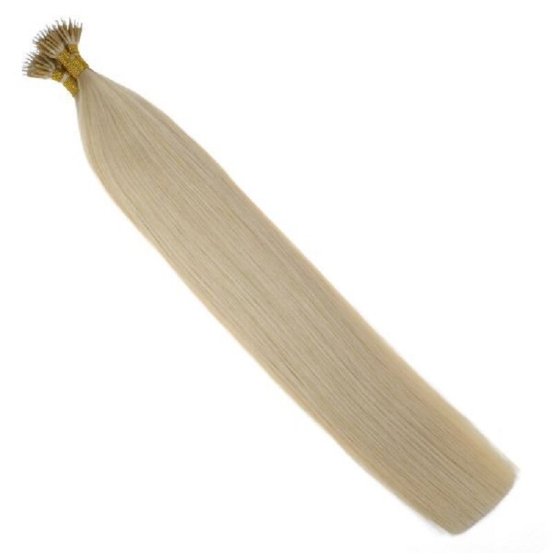 Нано-кольца для наращивания волос, натуральные микро-звенья для наращивания волос, прямые Платиновые 100% настоящие оригинальные человеческие накладные волосы Remy