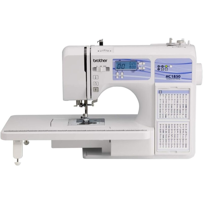 ماكينة الخياطة والألحفة ، غرز مدمجة ، شاشة LCD ، 8 متضمنة ، HC1850 ، أقدام