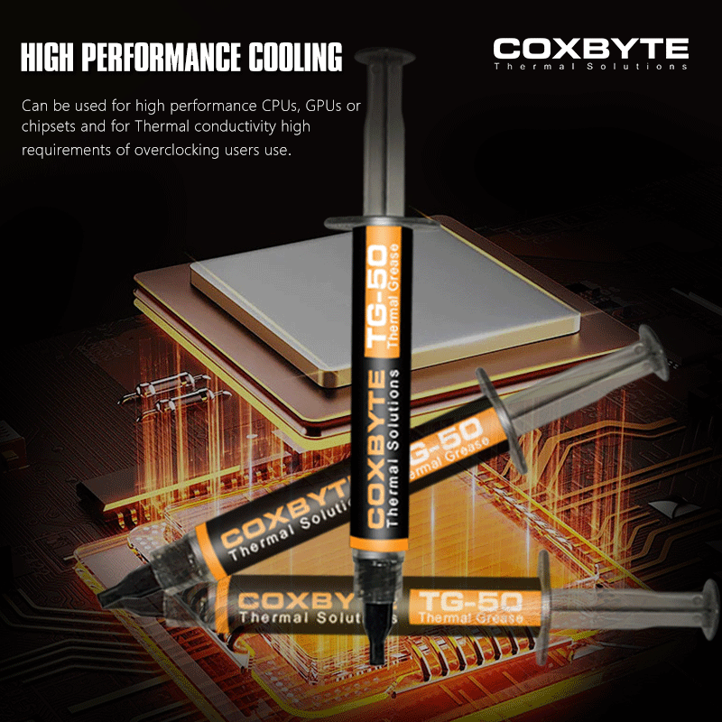 Pasta térmica Coxbyte de 18,2 W/mk para AMD, procesador Intel, Enfriador de CPU, ventilador de refrigeración de ordenador, GPU VGA, disipador térmico de yeso